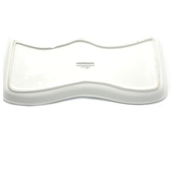 Boston Warehouse Trading Co Serving platter Striped Abstract Design 13" L x 6" w - Picture 5 of 9